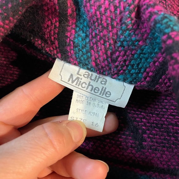 Vintage 1980’s Laura Michelle Bold Southwestern Geometric Knit Jacket - Picture 11 of 11
